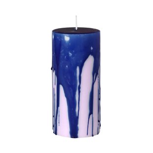 Broste Copenhagen Drip Pillar Kaars Blauw