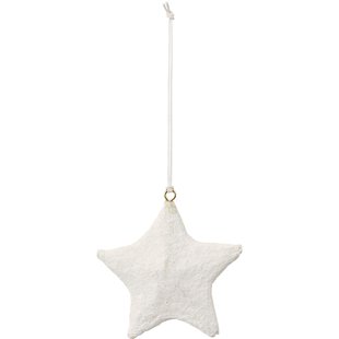 Broste Copenhagen Pulp Ster Roodt Ornament White