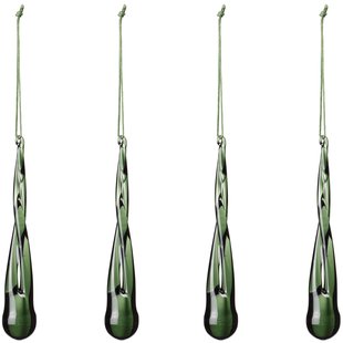 Broste Copenhagen Tear Roodt Ornament Set Van 4 Dark Green