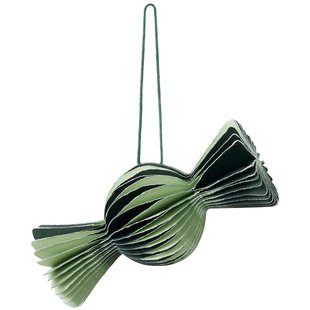 Broste Copenhagen Caramel Roodt Ornament Light Green/Forest Green