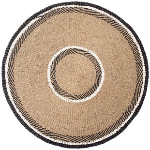 Broste Copenhagen Anina Vloerkleed&Oslash;120 Naturel/Black