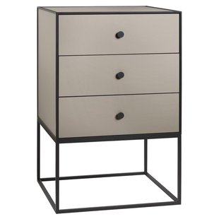 Audo Copenhagen Frame Nachtkastje 49 Met 3 Laden Zand