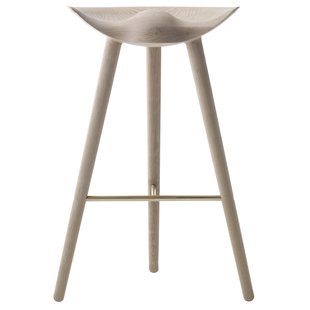 Audo Copenhagen ML42 Barkruk H81 Gezeept Eiken Messing