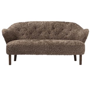 Audo Copenhagen Ingeborg 2,5-zits Bank Donker Eiken Sheepskin Sahara