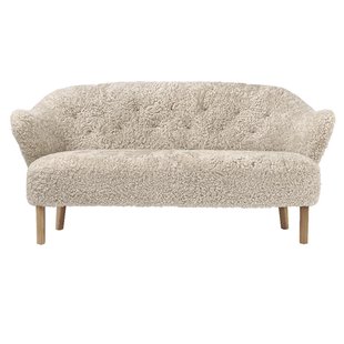 Audo Copenhagen Ingeborg 2,5-zits Bank Naturel Eiken Sheepskin Moonlight