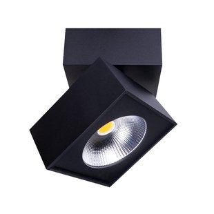 Maxlight Artu - opbouwspot 1L - 10 x 10 x 10 cm - 15W LED incl. -zwart