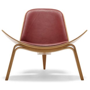 Carl Hansen&amp;Son CH07 Shell Fauteuil Geolied Eiken Thor 332 Leer
