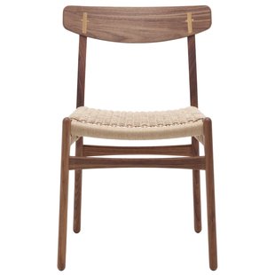 Carl Hansen&amp;Son CH23 Stoel Walnut Oil/Natural Paper Cord/Oak Cover Cap