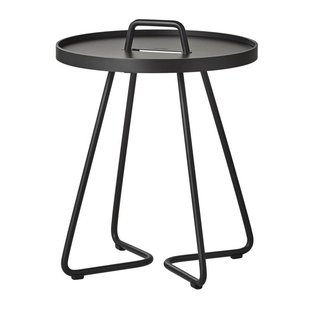 Cane-Line On-the-move Bijzettafel XS&Oslash;37 Zwart