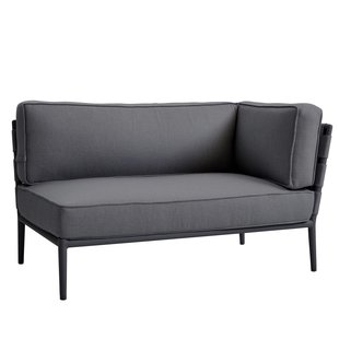 Cane-Line Conic 2-zits Loungebank Linkermodule Grijs