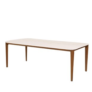 Cane-Line Aspect Tuintafel 210x100 Tafelblad Travertin Look Wit