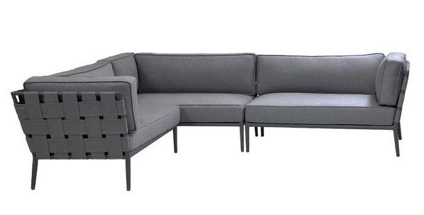 Cane-Line Conic 5-zits Loungebank Hoek Grey Cane-Line Conic 5-zits Loungebank Hoek Grey