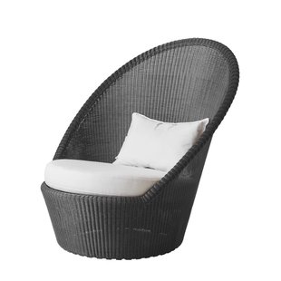 Cane-Line Kingston Fauteuil Met Wielen Donkergrijs Cane-Line Kingston Fauteuil Met Wielen Donkergrijs