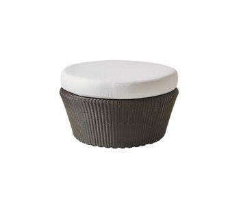 Cane-Line Kingston Voetenbank 75 Rond Mokka