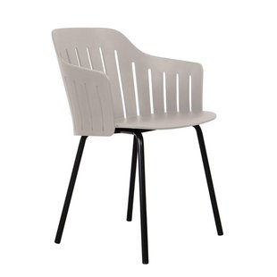 Cane-Line Choice Tuinstoel Zwart Onderstel Recycled Taupe