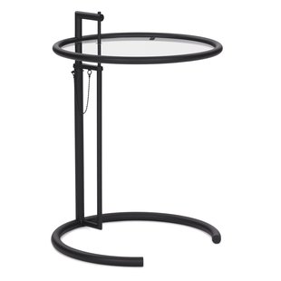 ClassiCon Adjustable Table E 1027 Black Bijzettafel&Oslash;52 Helder Glas