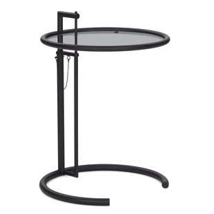 ClassiCon Adjustable Table E 1027 Black BijzettafelØ52 Donker Glas ClassiCon Adjustable Table E 1027 Black BijzettafelØ52 Donker Glas