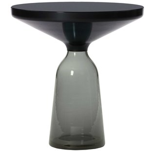 ClassiCon Bell Side Black Bijzettafel&Oslash;50 Quartz Grijs