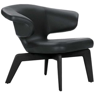 ClassiCon Munich Fauteuil Zwart Onderstel Zwart Leer
