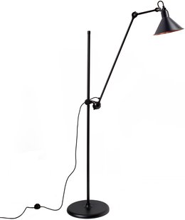 DCW&Eacute;ditions Lampe Gras N215 L Vloerlamp Zwart Met Koper