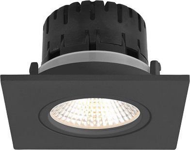 Artdelight Austin - inbouwspot - 85 x 85 mm, Ø 68 mm inbouwmaat - 6W dimbare LED incl. - zwart