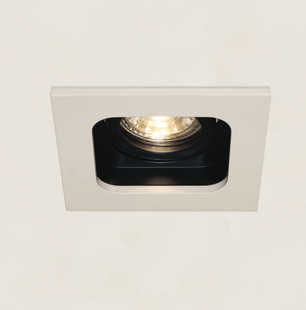 Artdelight Moggio - inbouwspot - 100 x 100 mm, Ø 89 mm inbouwmaat - wit/zwart