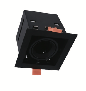 Artdelight Tavira - inbouwspot - 115 x 115 mm, 100 x 100 mm inbouwmaat - zwart