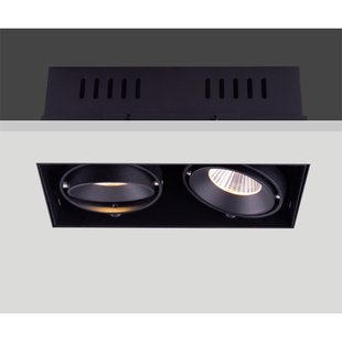 Artdelight Trofa - inbouwspot 2L - 195 x 95 mm, 197 x 97 mm inbouwmaat - zwart