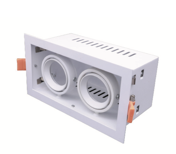 Artdelight Tavira - inbouwspot - 215 x 115 mm, 200 x 100 mm inbouwmaat - wit