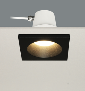 Artdelight Bados - inbouwspot 1L - 95 x 95 mm, Ø 84 mm inbouwmaat - IP65 - zwart