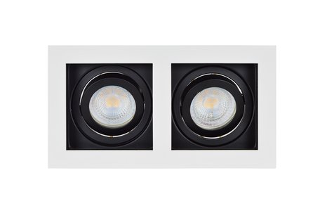 Projectlight Bloq 2 - inbouwspot - 180 x 100 mm, 171 x 92 mm inbouwmaat - wit en zwart