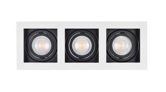 Projectlight Bloq 3 - inbouwspot - 270 x 100 mm, 250 x 92 mm inbouwmaat - wit en zwart