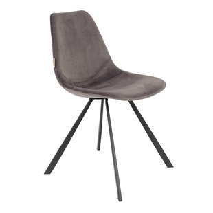 Dutchbone Franky Eetkamerstoel Velvet Grijs