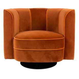 Dutchbone Flower Fauteuil Draaifauteuil Oranje Dutchbone Flower Fauteuil Draaifauteuil Oranje