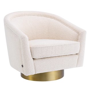Eichholtz Catene Fauteuil Draaibaar Bouclé Cream Eichholtz Catene Fauteuil Draaibaar Bouclé Cream