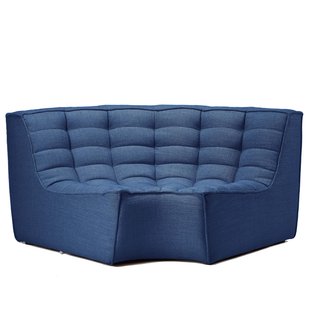 Ethnicraft N701 Bank Rond Hoekelement Blue