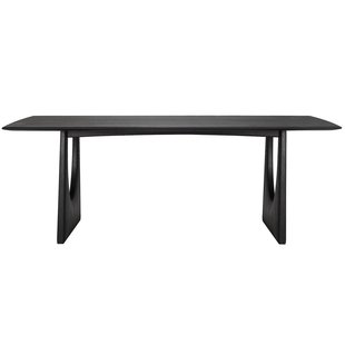 Ethnicraft Geometric Eettafel 220x100 Zwart Eiken Ethnicraft Geometric Eettafel 220x100 Zwart Eiken