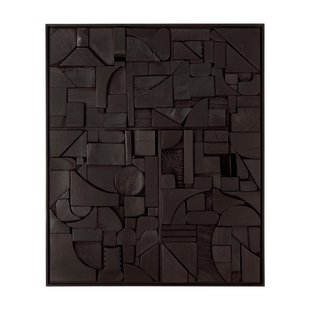 Ethnicraft Bricks Schilderij Gerecycled Hout 60x50 Zwart