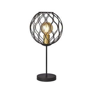Searchlight Finesse - tafellamp - Ø 25 x 51,5 cm - zwart en goud
