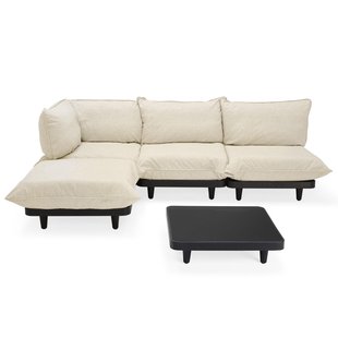 Fatboy Paletti 3-zits Loungebank Sahara + Salontafel Antraciet