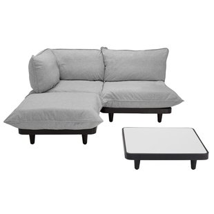 Fatboy Paletti 2-zits Loungebank Rock Grey + Salontafel Light Grey