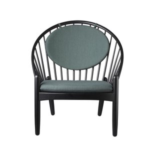 FDB M&oslash;bler J166 Fauteuil Eiken Zwart Donkergroen