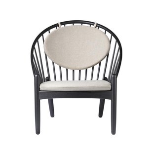 FDB M&oslash;bler J166 Fauteuil Eiken Zwart Beige