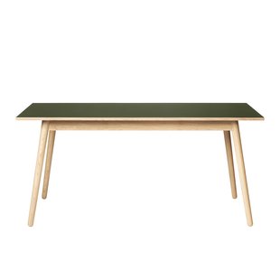 FDB M&oslash;bler C35B Eettafel 160x82 Eiken Olijf Groen Blad