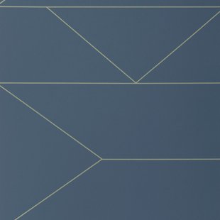 Ferm Living Lines Behang Donkerblauw