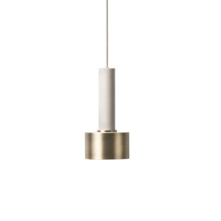 Ferm Living Disc Brass Hanglamp Groot Lichtgrijs