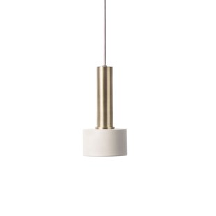 Ferm Living Disc Light Grey Hanglamp Groot Messing Ferm Living Disc Light Grey Hanglamp Groot Messing