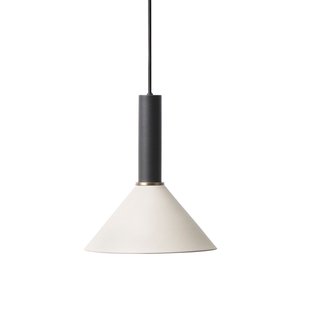 Ferm Living Cone Light Grey Hanglamp Groot Zwart