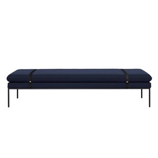 Ferm Living Turn Daybed Bank Fiord Met Zwarte Band Donkerblauw