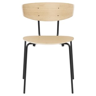 Ferm Living Herman Stoel Naturel Eiken Zwart Onderstel